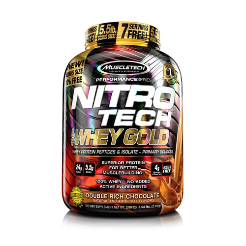 Muscletech, Nitro Tech, 100% Whey Gold, 5.53 lb (2.51 kg)