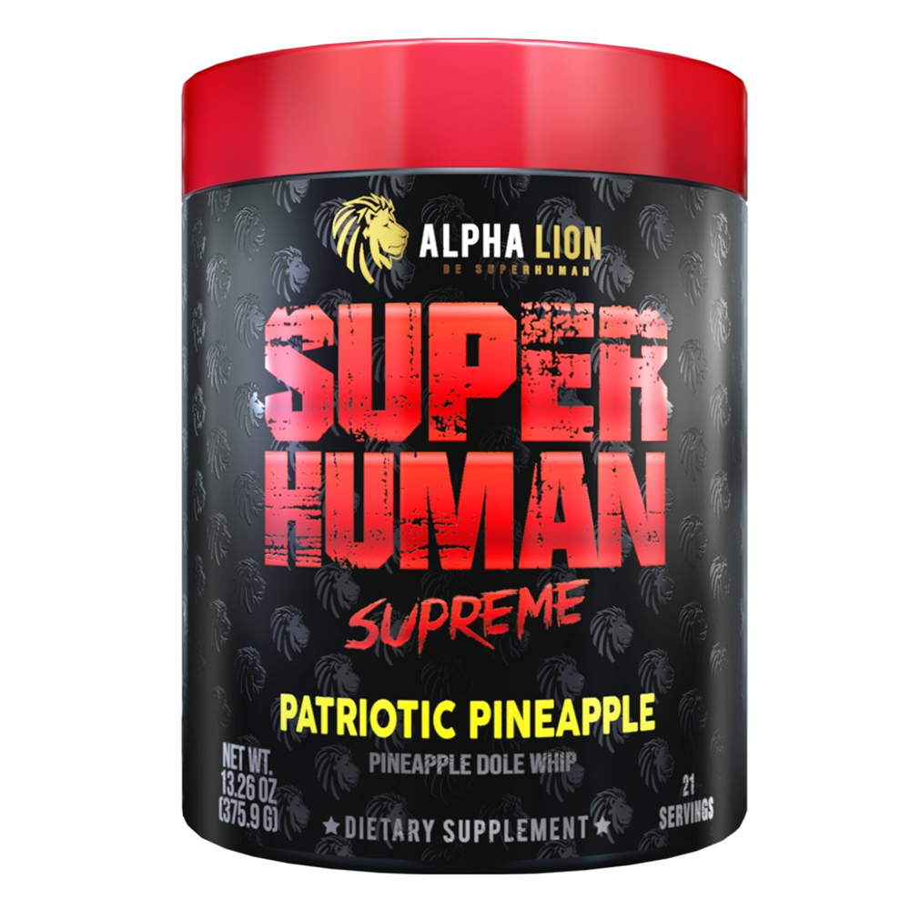 Alpha Lion, Super Human SUPREME, Pre-Workout, 13.26 oz (375.9g) Patriotic Pineapple