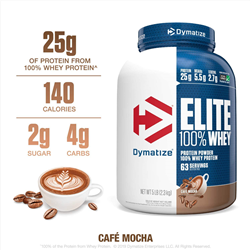 Dymatize Elite 100% Whey Protein Powder, Take Pre Workout or Post Workout, Quick Absorbing & Fast Digesting, 5 Pound