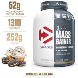 Dymatize Dymatize Super Mass Gainer Protein Powder, 1280 Calories & 52g Protein, Gain Strength & Size Quickly, 10.7g BCAAs, Mixes Easily, Tastes Delicious, 6 lbs