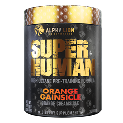 Alpha Lion, Super Human, High Octane Pre-Training Formula, Increases Strength & Endurance, Harnesses Laser-Like Focus, Clean Dual-Source Energy, Max-Dosed Pre-Workout, 12.99 oz (368.34g)
